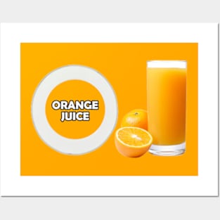 Orange Juice with Orange Saucer Posters and Art